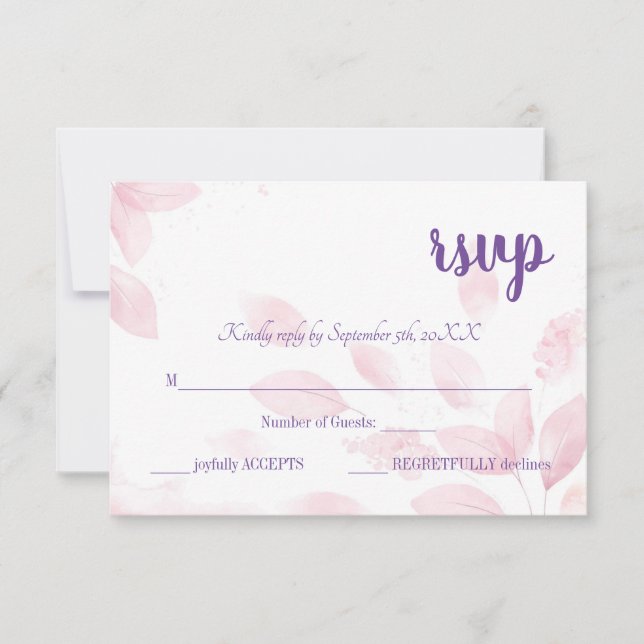 Stylish RSVP Card – Fully Customizable (Front)