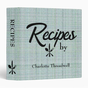 Stylish Rustic Beige Linen Look Family Personalize 3 Ring Binder