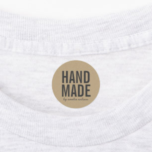Stylish Rustic Bold Handmade Faux Kraft Labels