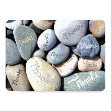 Stylish Rustic Informal Unusual Pebbles THANKS Card Stylish Rustic Informal Unusual Pebbles THANKS Card