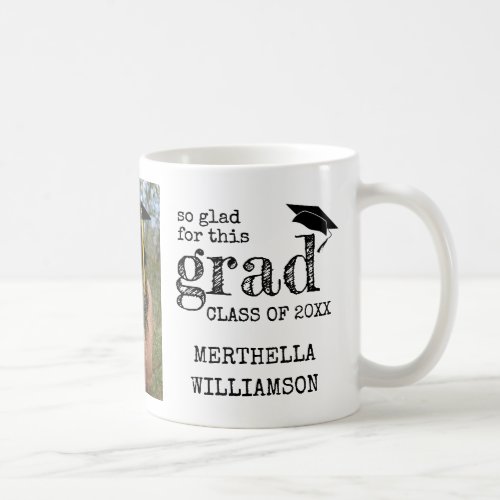 Stylish Rustic Photo Graduation Coffee Mug