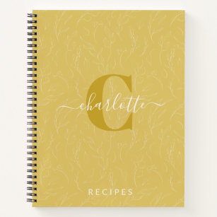 Recipe Book to Write in Your Own Recipes: Beautiful Blank Gold