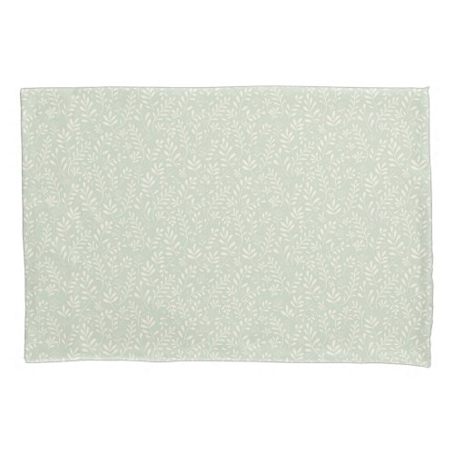 Stylish Sage Green Boho Watercolor Floral Pattern Pillow Case