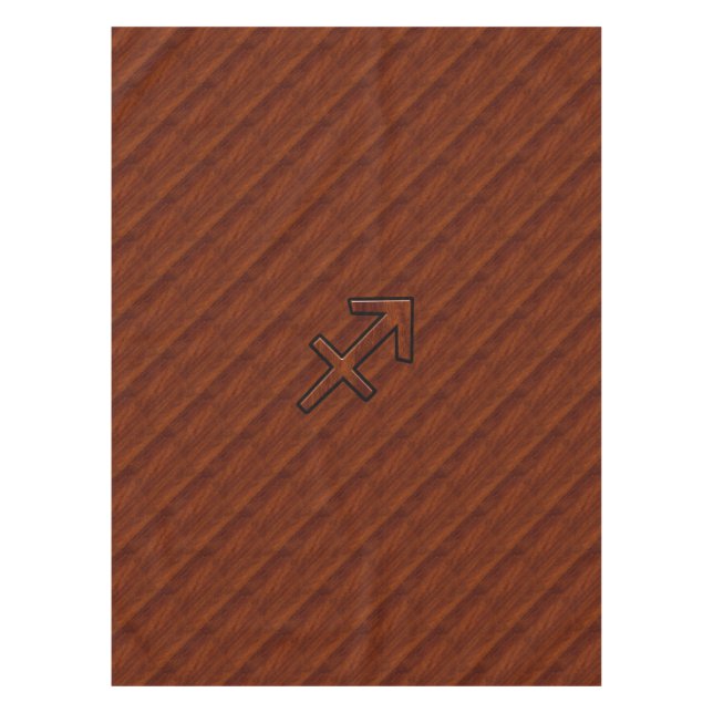 Stylish Sagittarius Zodiac Sign in Mahogany Decor Tablecloth (Front)
