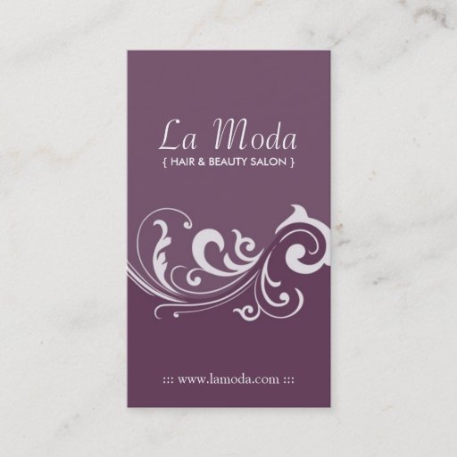 Customizable Stylish Salon Business Cards