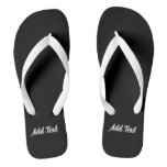 Stylish-sandals With Add Text Printed Wide Straps Flip Flops at Zazzle