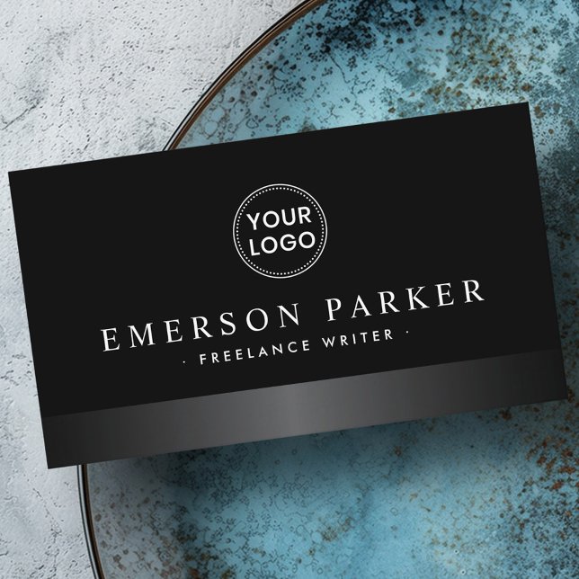 Stylish satin gray border custom logo professional business card (Stylish satin gray border custom logo professional business card)
