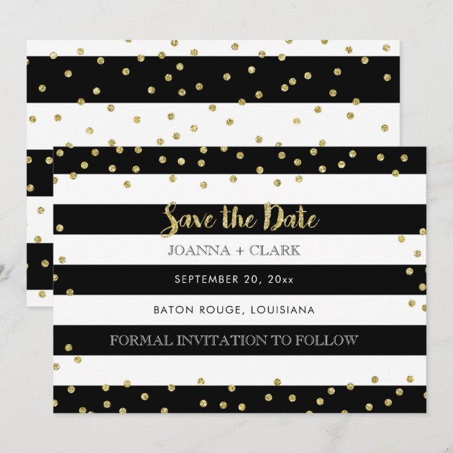 Stylish Save the Date Announcements (Front/Back)