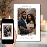 Stylish Save the Date Photo Wedding Announcement