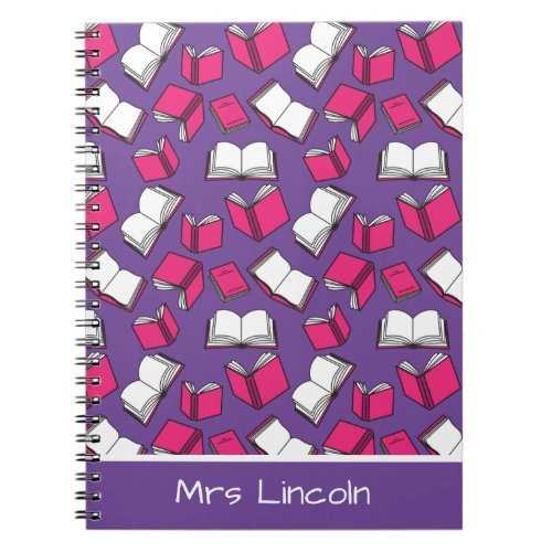 Stylish School Librarian Teacher and Bookworm Notebook