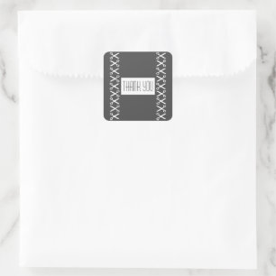 Stylish Scissors Hairdresser Tailor Thank You Square Sticker