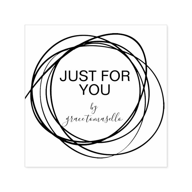 Stylish Scribble Just For You By Personalized Self-inking Stamp (Design)