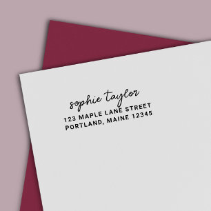 Stylish Script Add Name Return Address Self-inking Stamp