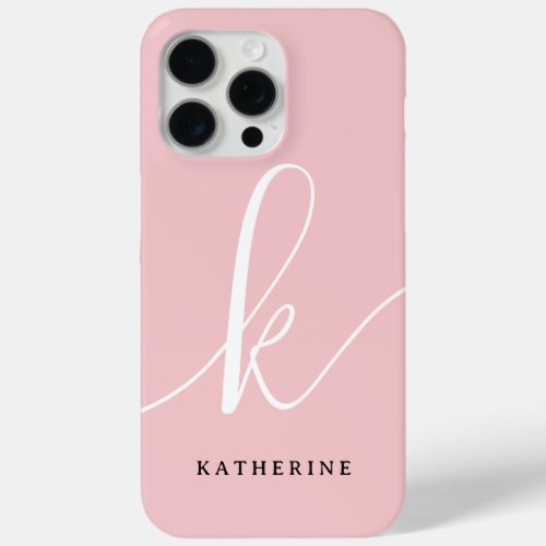  Stylish Script Blush Pink Case_Mate iPhone 15 Pro Max Case