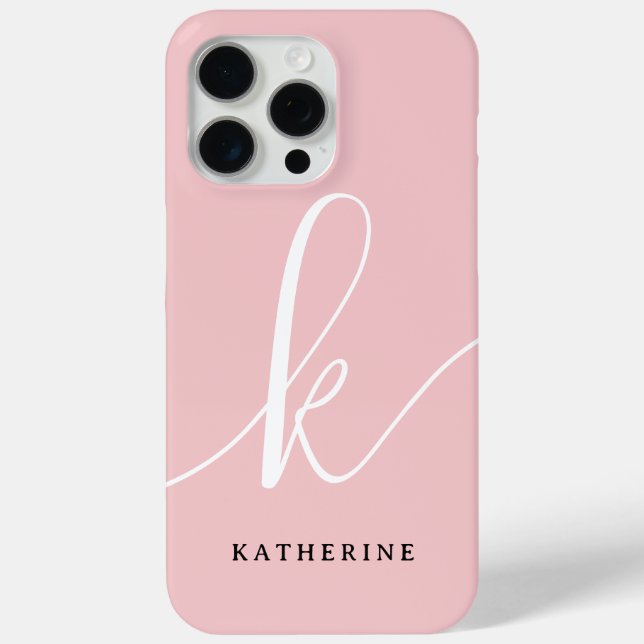  Stylish Script Blush Pink Case-Mate Case-Mate iPhone Case (Back)