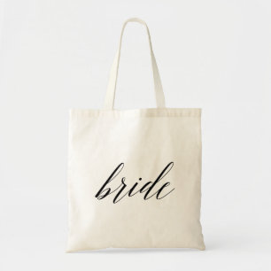 Stylish Script Bride Tote Bag