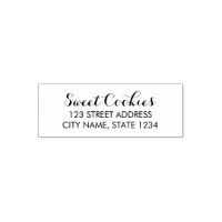 Stylish Script Business Address Self-inking Stamp