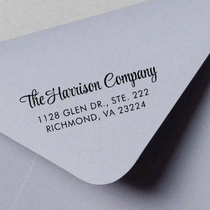 Stylish Script Business Return Address Self-inking Stamp