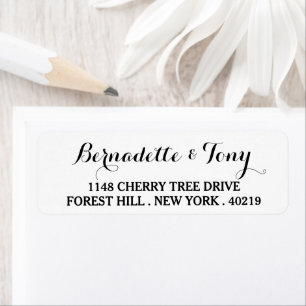 Stylish Script Custom Name & Address Label