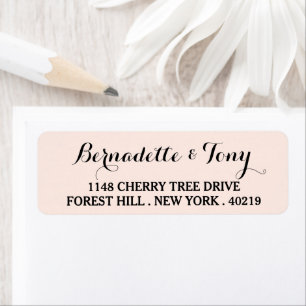 Stylish Script Custom Name & Address Label