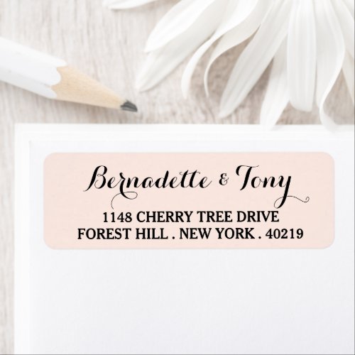 Stylish Script Custom Name  Address Label