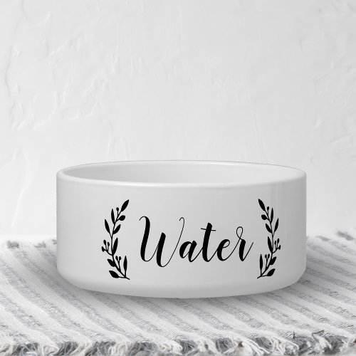 Stylish Script Dog Water Bowl