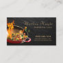 Stylish Script Food Pan Personal Chef Catering Business Card
