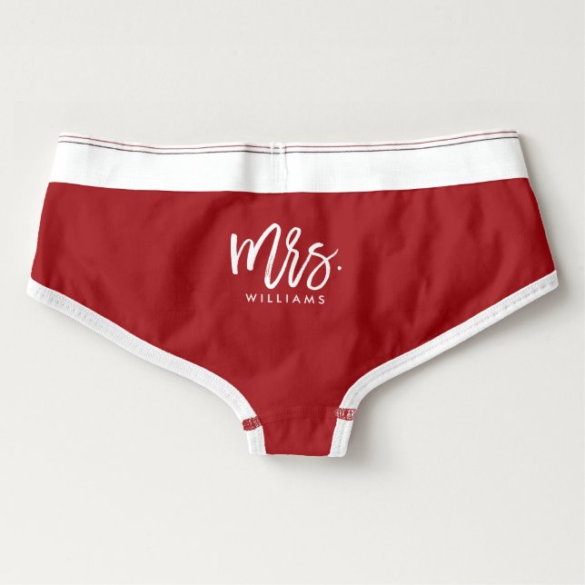 Stylish Script "Future Mrs" Bride Briefs (Back)