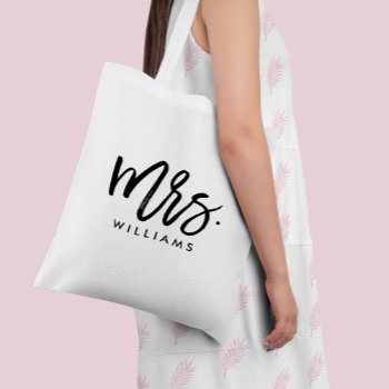 Stylish Script "future Mrs" Tote Bag by heartlocked at Zazzle