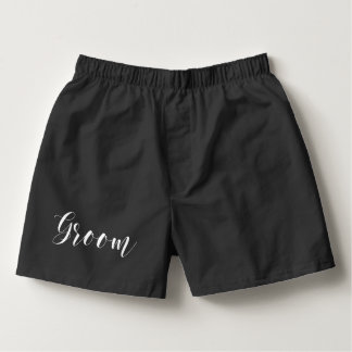 Stylish Script Groom Boxers