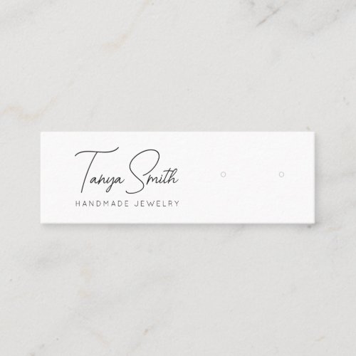 Stylish Script Made Love Heart Earring Display Mini Business Card