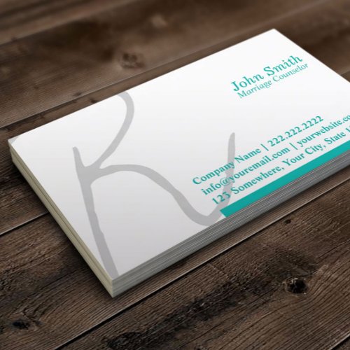 Stylish Script Marriage Counseling Business Card