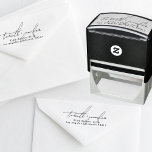 Stylish Script Modern Custom Names Wedding Return Self-inking Stamp<br><div class="desc">This is part of a collection - please contact us for more info or additional options,  colors are available</div>