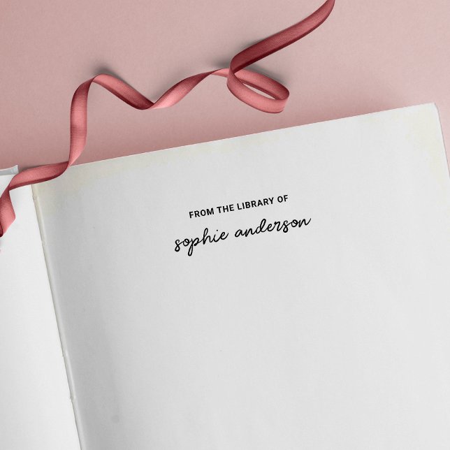 Stylish Script Name From The Library Of Self-inking Stamp (Creator Uploaded)