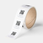 Stylish Script QR Code Wedding Website Square Sticker<br><div class="desc">Stylish Script QR Code Wedding Website. An elegant script with swashes for your names. The text can be easily personalised. Simply change the sample URL in the template with your own URL of your chosen page of your wedding website and your QR code will be automatically generated to update the...</div>