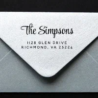 Elegant Script Address Stamp