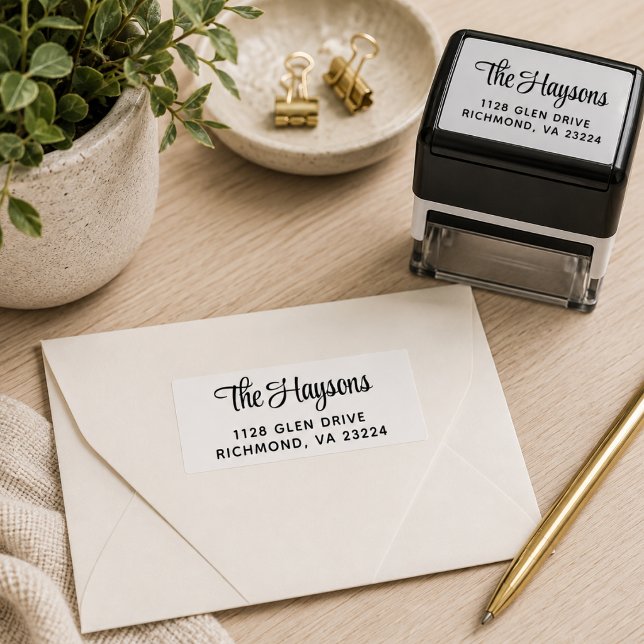 Stylish Script Return Address Self-inking Stamp (Stylish Script Return Address Self-inking Stamp)