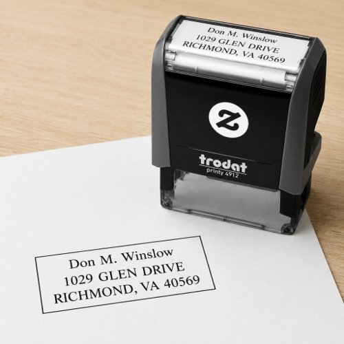 Stylish Script Return Address Self-inking Stamp