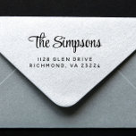 Stylish Script Return Address Self-inking Stamp<br><div class="desc">Modern return address stamp featuring your name in a stylish script and your address in simple typography. Save time and effort by effortlessly personalizing your return address. Perfect for wedding invitations,  party announcements,  everyday correspondence and business mailings.</div>
