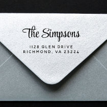 Stylish Script Return Address Self-inking Stamp