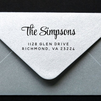 Stylish Script Return Address Self-inking Stamp