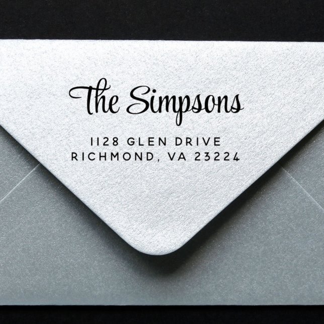 Stylish Script Return Address Self-inking Stamp