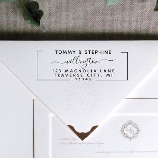 Stylish Script Return Address Self-inking Stamp