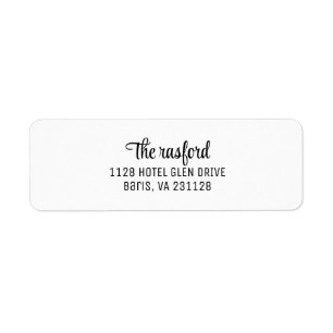 Stylish Script Return Address Self-inking Stamp Label