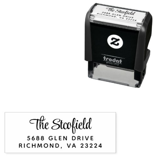 Stylish Script Return Address Self_inking Stamp Mo