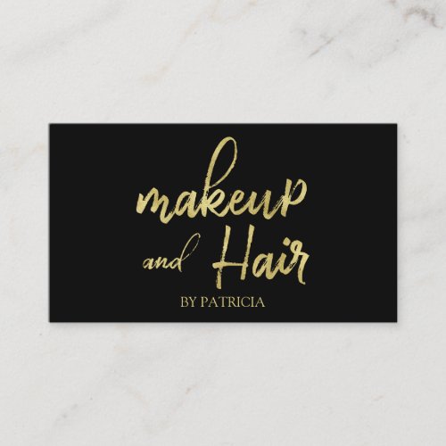 Stylish Script Signature Makeup Artist Hair Salon Business Card
