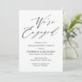 Engagement Script Stylish Script We Are Engaged Engagement Party Invitation | Zazzle