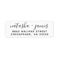 Stylish Script Wedding Return Address Labels