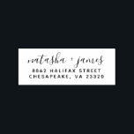 Stylish Script Wedding Return Address Stamp<br><div class="desc">Custom rubber stamp personalized with your name or family monogram and address. Use the design tools to further customize your own unique stamp design. Our stamps make a great gift for weddings,  housewarming or holidays!</div>