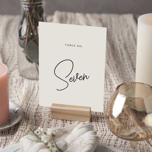 Stylish Script Wedding Table Number (Creator Uploaded)
